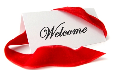 Welcome Note With Red Ribbon