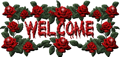 Welcome Red Rose Glitter