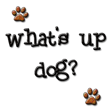 What's Up Dog Paw Print Glitter Gif Image