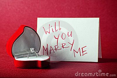 Will You Marry Me Card With Wedding Ring