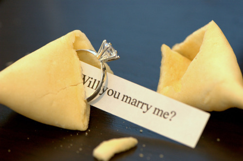 Will You Marry Me Note In Food Picture