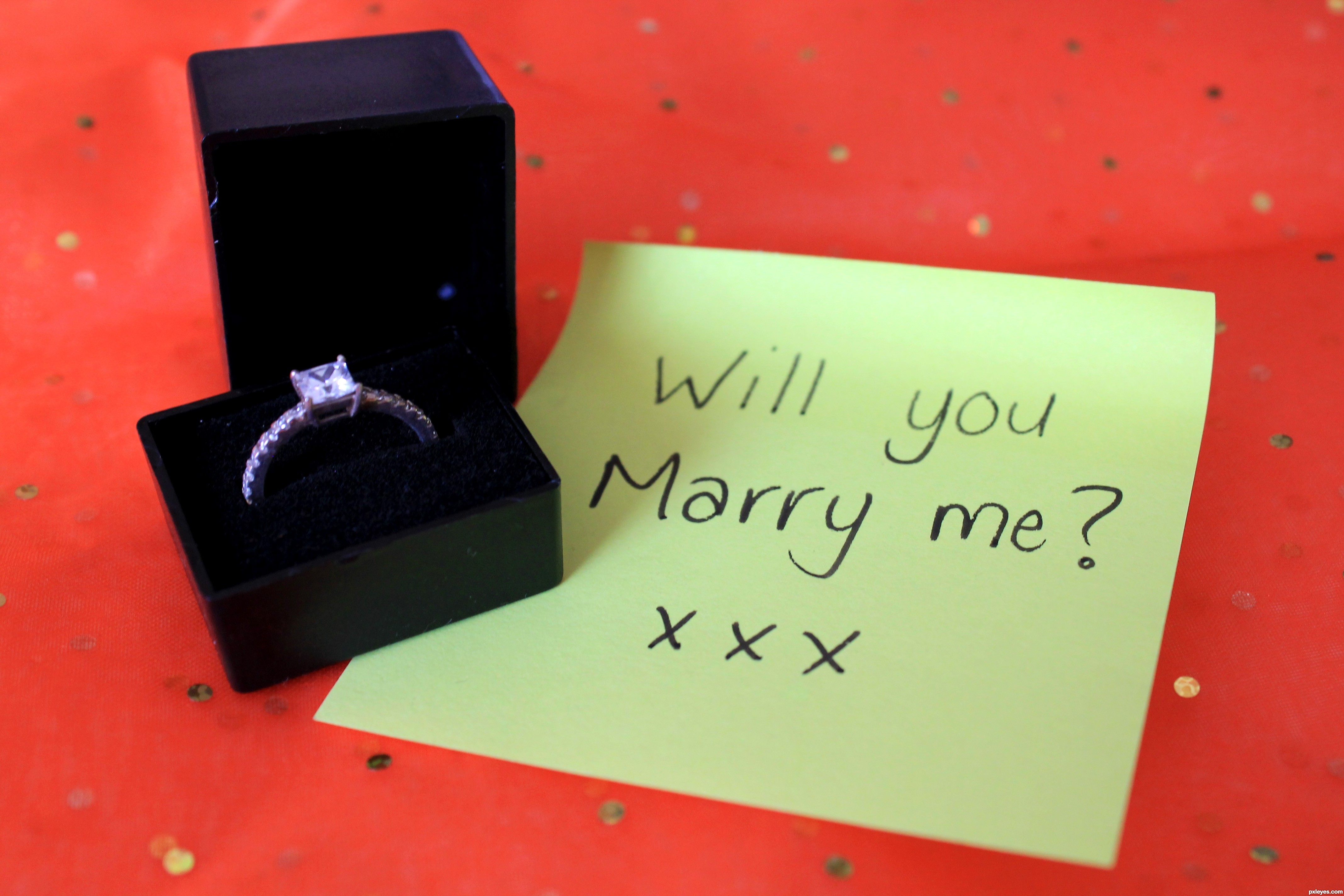 Will You Marry Me Note With Ring