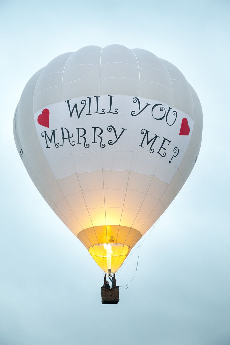 Will You Marry Me Written On Air Balloon Picture