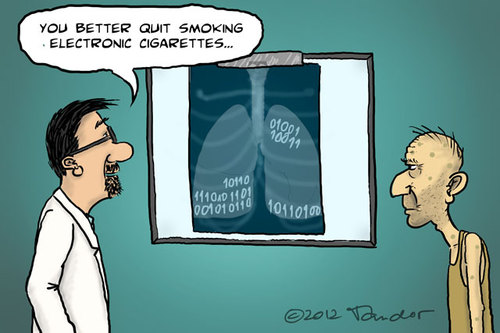 You Better Quit Smoking Electronic Cigarettes Funny Cartoon