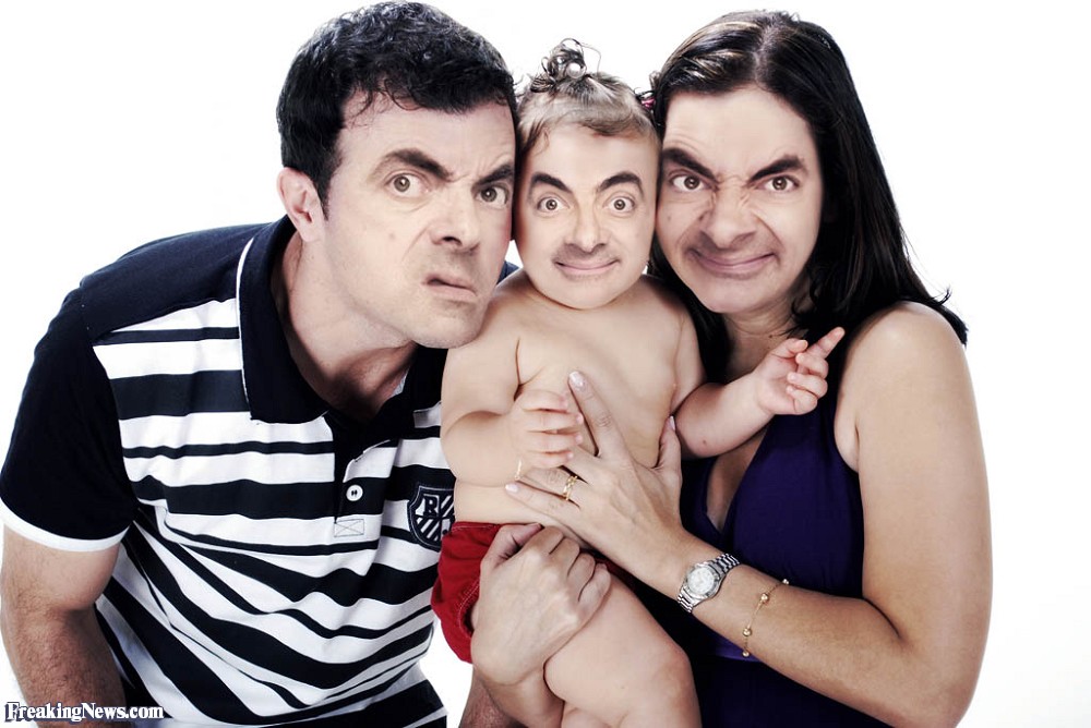 Funny Mr Bean As A Baby With His Parents