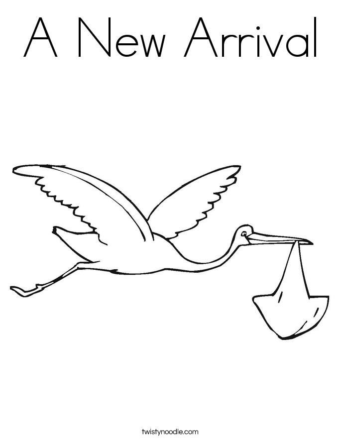 A New Baby Arrival Coloring Page