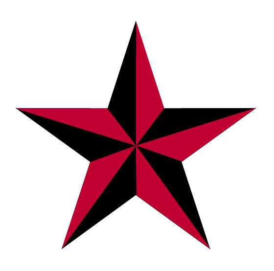 Black And Red Nautical Star Tattoo Designs