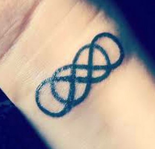 Black Infinity Tattoos On Wrists