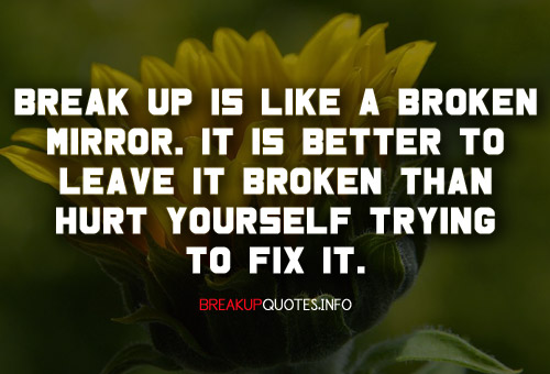 Break Up Is Like A Broken Mirror