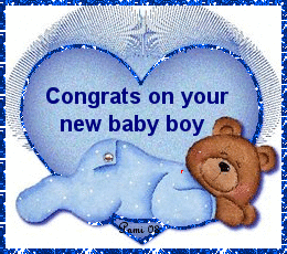 Congrats On Your New Baby Boy Glitter
