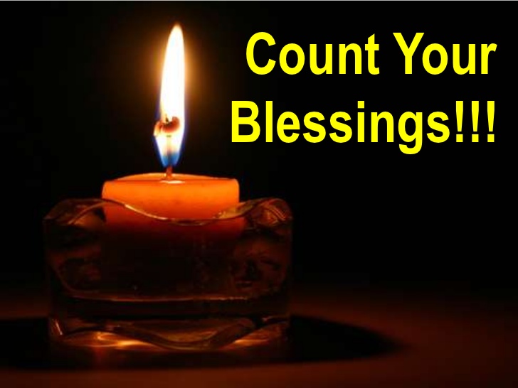 Count Your Blessings Lighting Candle Picture