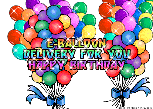 E Balloon Delivery For You Happy Birthday Glitter