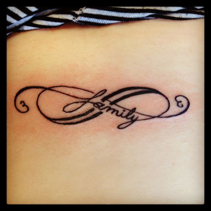 Family Infinity On Lower Back