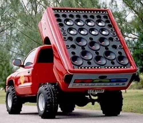 Funny Bass Speakers Truck