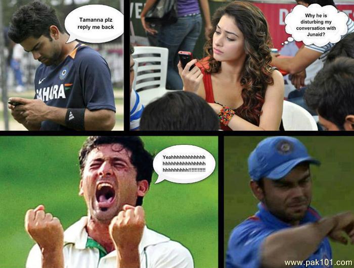 Funny Cricket Player And Actress Conversation Picture