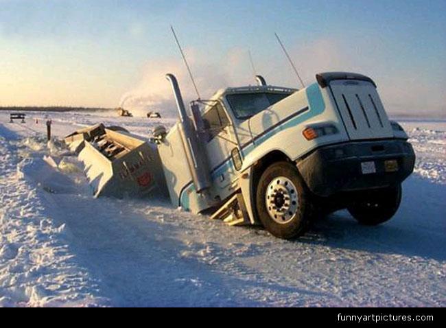 Funny Truck Stuck In The Snow