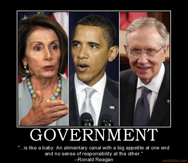 Government Is Like A Baby Funny Political Poster