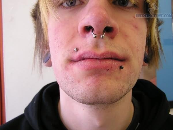 Guy With Lower Lip And Madonna Piercing Picture
