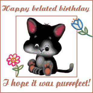 Happy Belated Birthday I Hope It Was Purrfect