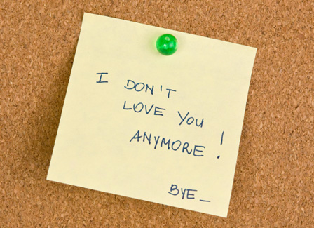 I Don't Love You Anymore Break Up Note