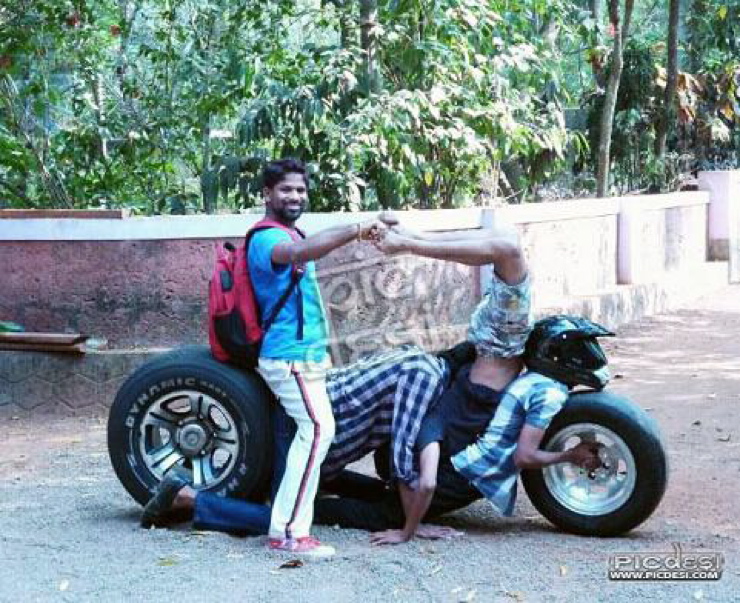 Indian Guys Making Funny Bike