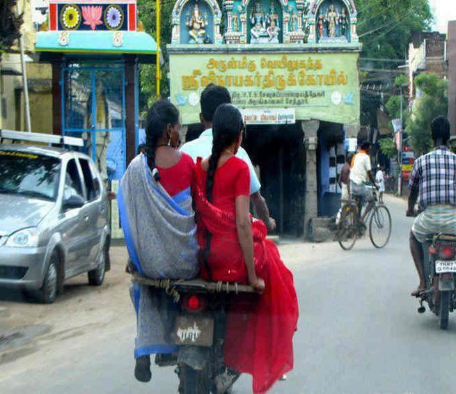 Indian Women Funny Bike Funny Image