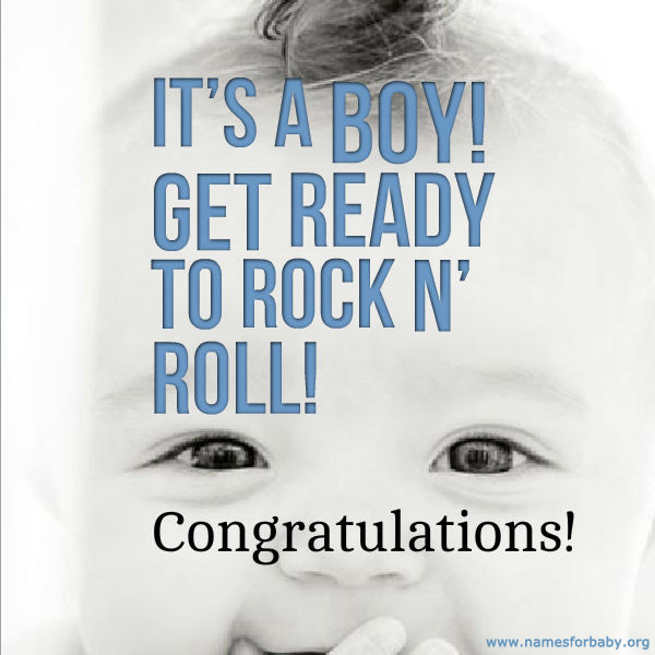 It's A Boy Get Ready To Rock N Roll Congratulations