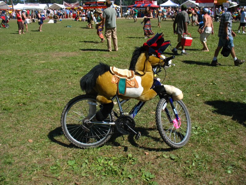 Kids Funny Horse Bicycle Image