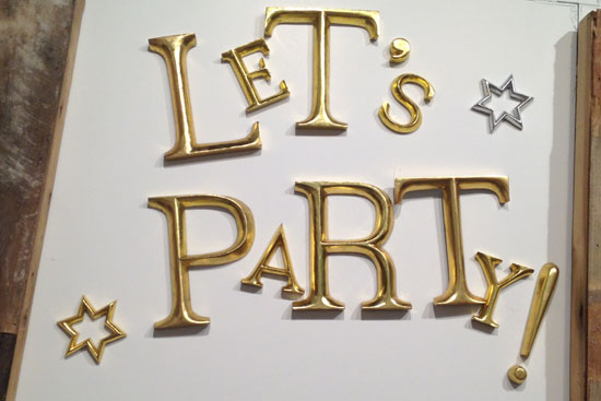 Let's Party Golden Letterpress