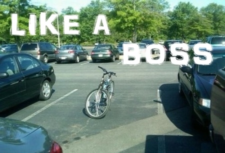 Like A Boss Funny Bicycle Picture