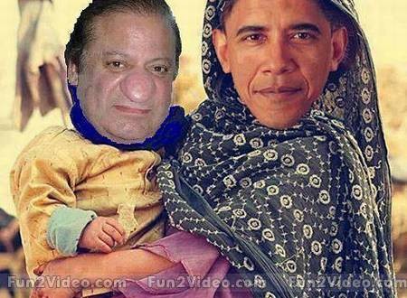 Nawaz Sharif In Obama Lap Funny Political Photoshopped