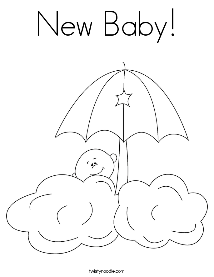 New Baby Wishes Coloring Page Picture