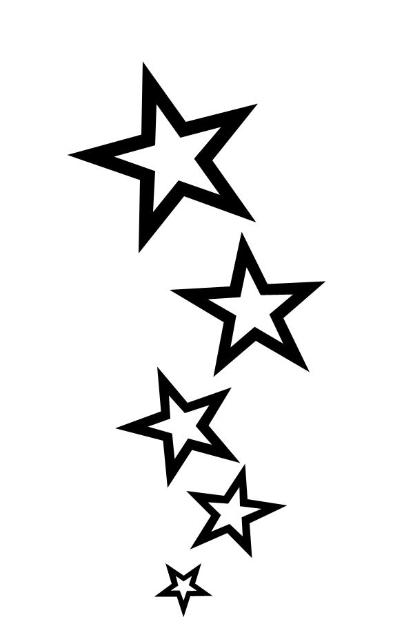Outline Star Tattoo Design Ideas