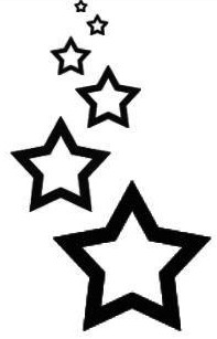 Outline Star Tattoo Sample