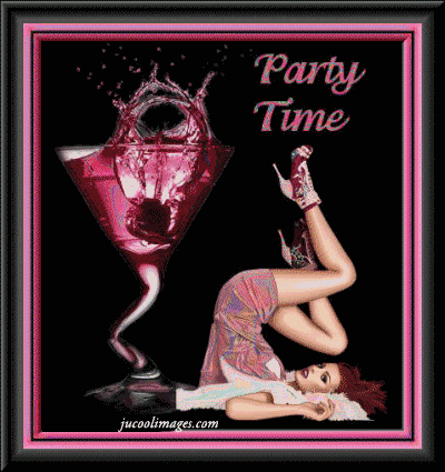 Party Time Sexy Girl Cocktail Glitter