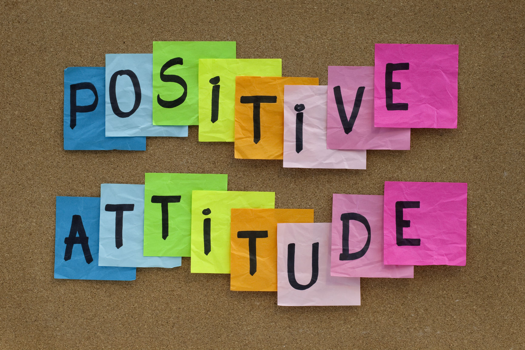 Positive Attitude Colorful Note