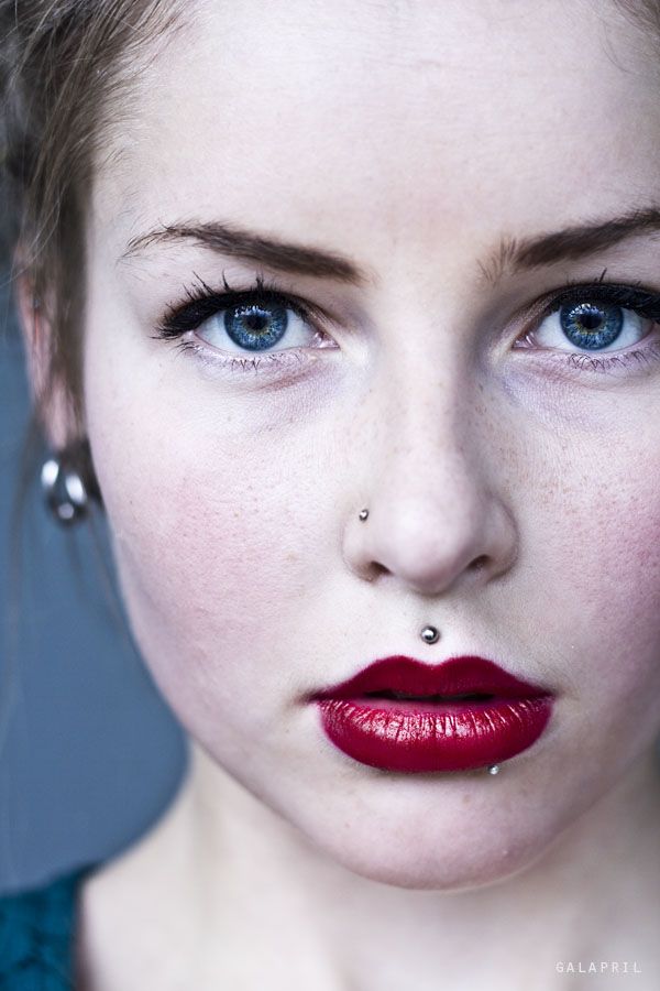 Right Nostril And Philtrum Piercing For Girls