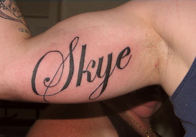 Skye Tattoo On Inner Bicep