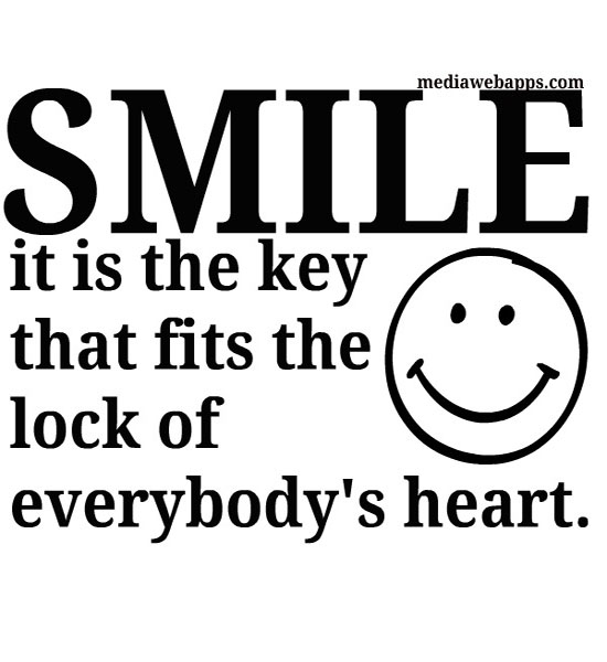 Smile It Is The Key That Fits The Lock Of Everybody's Heart