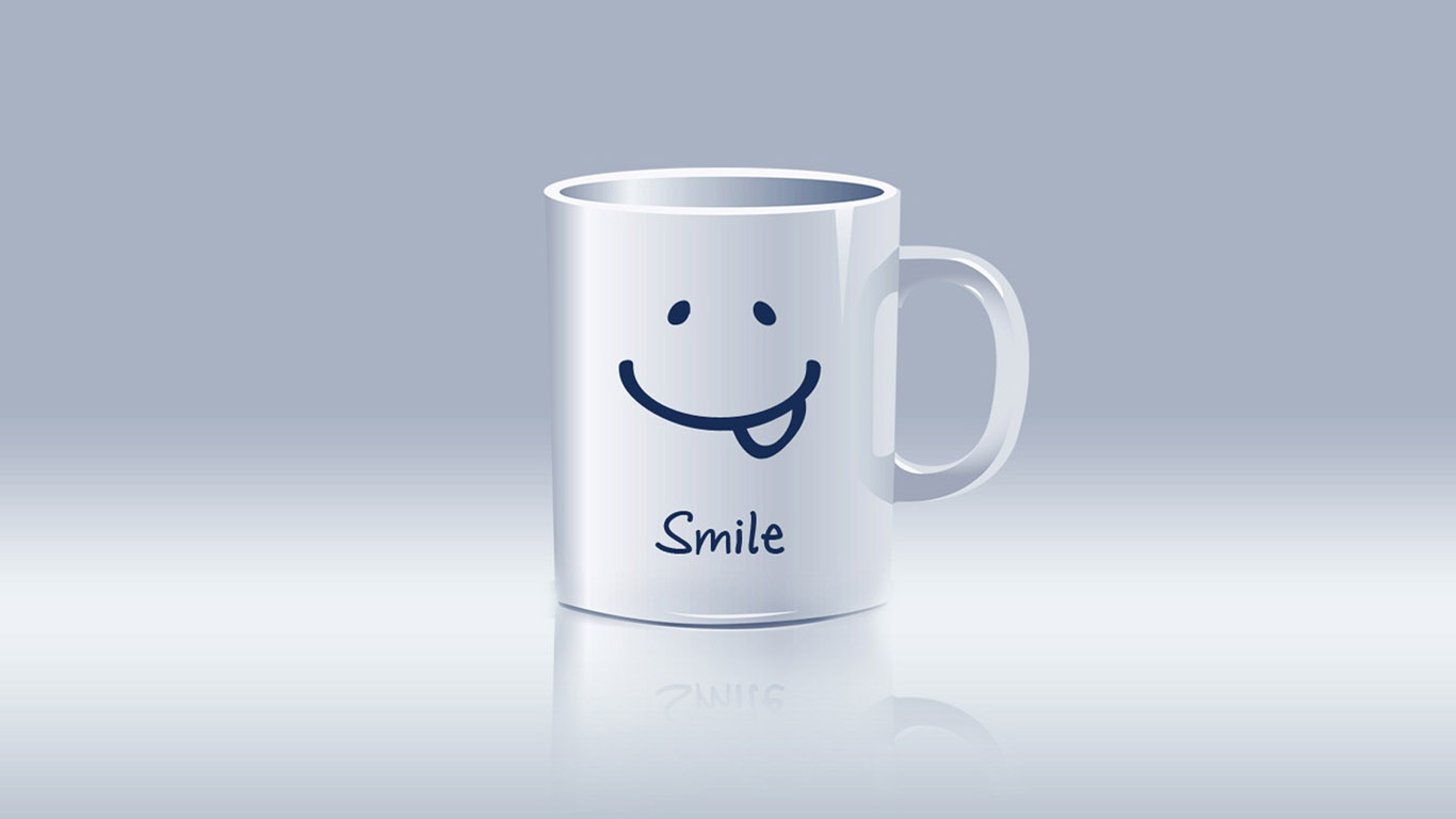Smile Tea Cup Wallpaper
