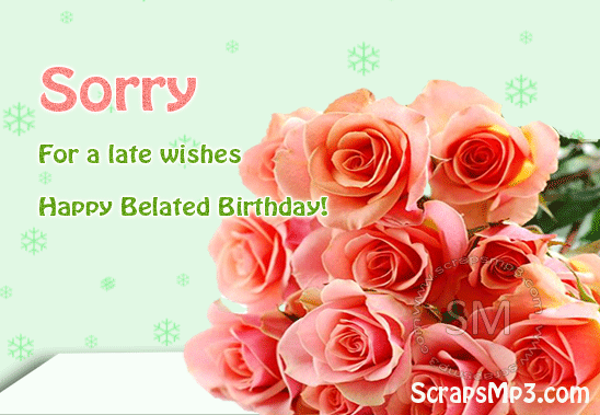 Sorry For A Late Wishes Happy Belated Birthday