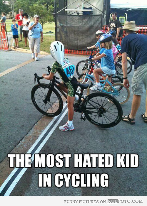The Most Hated Kid In Cycling Funny Image