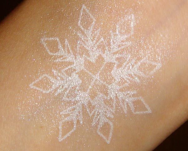 White Ink Snowflake Tattoo Design