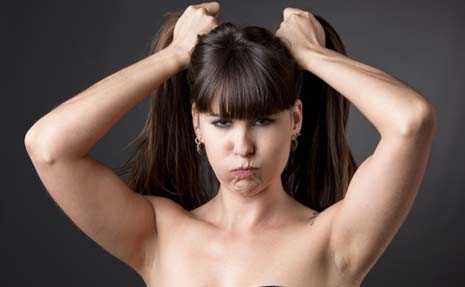 Woman Pulling Hair Funny Picture