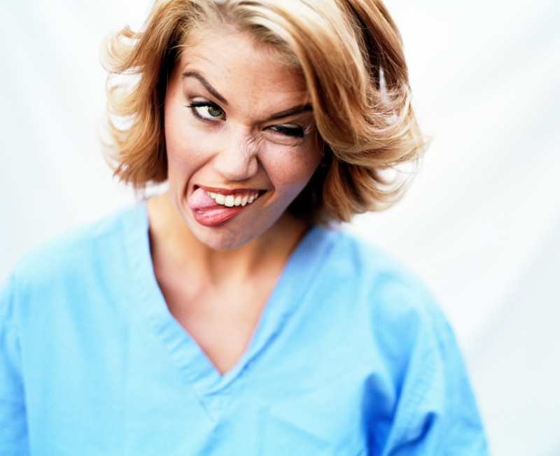 Woman Showing Tongue Funny Picture