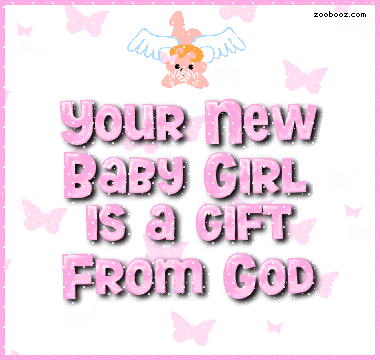 Your New Baby Girl Is A Gift From God Glitter