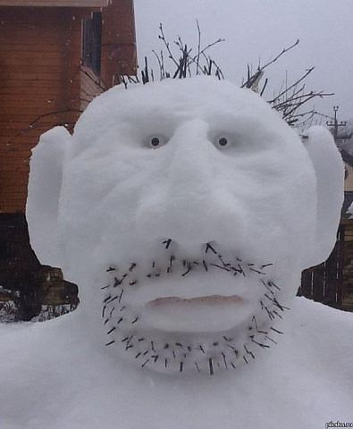 Beard Face Funny Snowman
