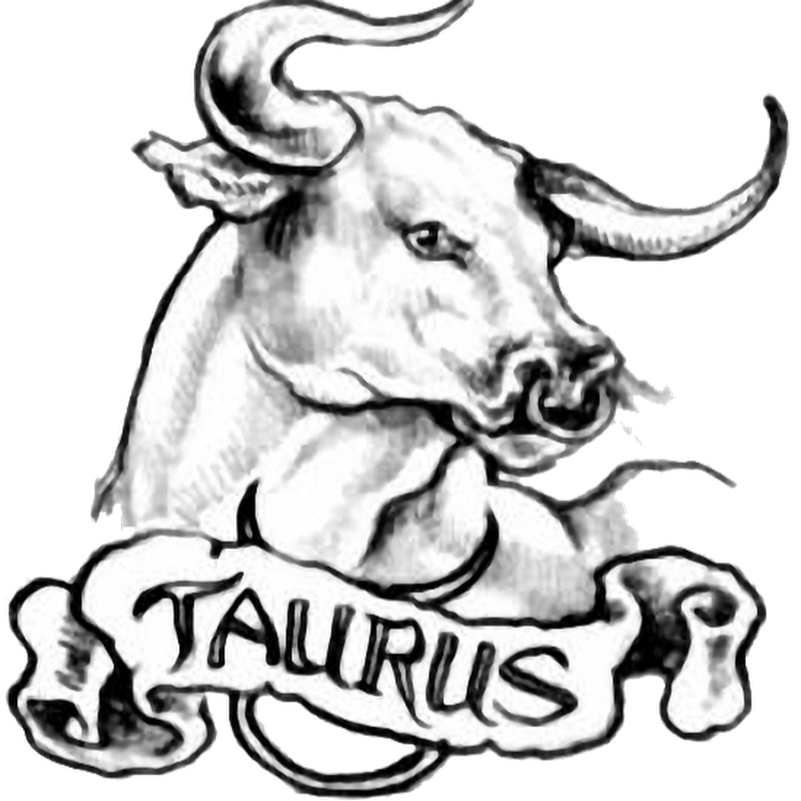 Black And Grey Taurus Head With Banner Tattoo Design