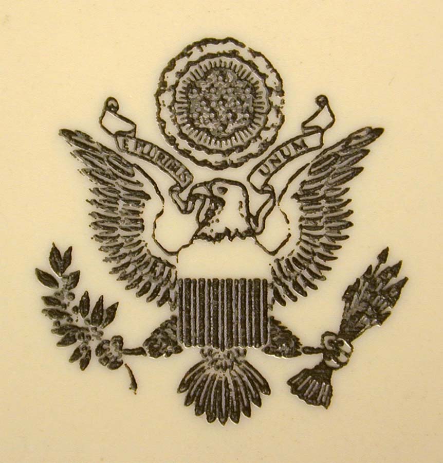 Black US Army Eagle Tattoo Stencil