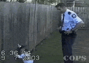 Cop Checking Baby Funny Gif